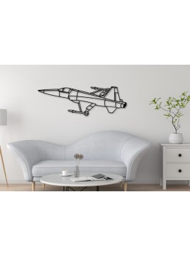 Σετ των 2 Intra απο ξύλο plywood 3mm-4mm πάχος - Σιλουέτα αεροσκαφών F-5E Laser Cut Δίασταση 20x20 cm INTRAFABR-112566887