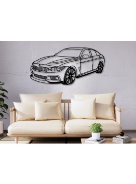 Σετ των 2 Intra απο ξύλο plywood 3mm-4mm πάχος - F82 Gran Coupe Laser Cut Car Silhouette Δίασταση 20x20 cm INTRAFABR-112809330