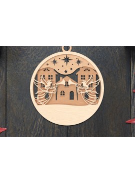 Σετ των 3 Intra απο ξύλο plywood 3mm-4mm πάχος - Στολίδι Fairies Cut Laser  Δίασταση 6x6 cm INTRAFABR-106791162