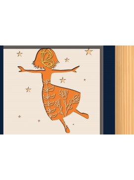 Σετ των 2 Intra απο ξύλο plywood 3mm-4mm πάχος - Fairy Butterfly Wild Floral Shadow Box Δίασταση 25x25 cm INTRAFABR-34893820