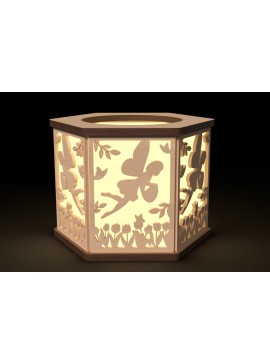 Σετ των 3 Intra απο ξύλο plywood 3mm-4mm πάχος - Κηροπήγιο Fairy Laser Cut  Δίασταση 6x6 cm INTRAFABR-116459206