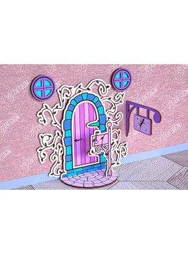 Intra απο ξύλο plywood 3mm-4mm πάχος - Fairy Garden Door Design | Νεραϊδόσπιτο Δίασταση 30x20 cm INTRAFABR-95987118