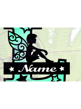 Σετ των 2 Intra απο ξύλο plywood 3mm-4mm πάχος - Fairy Letter L Μονόγραμμα  Cut  Δίασταση 30x20 cm INTRAFABR-69040803