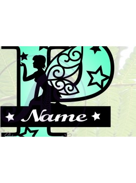 Intra απο ξύλο plywood 3mm-4mm πάχος - Fairy Letter P Μονόγραμμα  Cut  Δίασταση 30x20 cm INTRAFABR-69041187