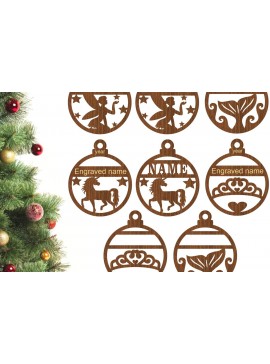 Σετ των 3 Intra απο ξύλο plywood 3mm-4mm πάχος - Fairy, Mermaid, Unicorn και Tiara Decos Δίασταση 6x6 cm INTRAFABR-77073237