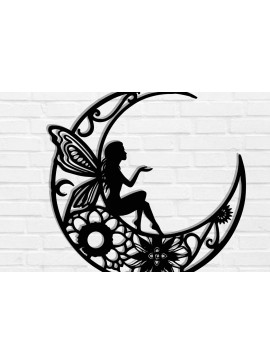 Intra απο ξύλο plywood 3mm-4mm πάχος -   κοπής με λέιζερ Fairy Moon Δίασταση 40x50 cm INTRAFABR-119550097