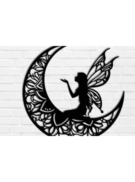 Intra απο ξύλο plywood 3mm-4mm πάχος - Αρχεία  Cut Laser Fairy Moon Δίασταση 40x50 cm INTRAFABR-119549723