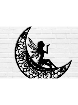 Intra απο ξύλο plywood 3mm-4mm πάχος -  με λέιζερ από χαρτί Fairy Moon Δίασταση 40x50 cm INTRAFABR-119549940