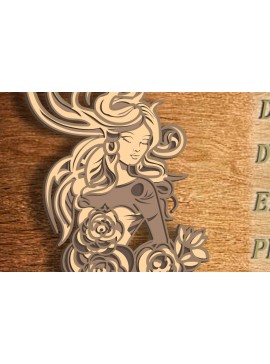 Σετ των 2 Intra απο ξύλο plywood 3mm-4mm πάχος - Fairy Multilayer /3D Fierytale Layered Δίασταση 30x20 cm INTRAFABR-76096824