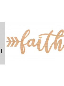 Σετ των 2 Intra απο ξύλο plywood 3mm-4mm πάχος -  λέιζερ Faith Arrow Δίασταση 20x20 cm INTRAFABR-9744338