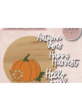 Σετ των 3 Intra απο ξύλο plywood 3mm-4mm πάχος -  Φθινοπωρινού Floral Pumpkin  Laser  Δίασταση 4x4 cm INTRAFABR-72567778
