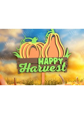 Σετ των 2 Intra απο ξύλο plywood 3mm-4mm πάχος - Fall Garden Stake | Διακόσμηση Κήπου Δίασταση 20x20 cm INTRAFABR-103930013