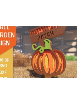 Σετ των 2 Intra απο ξύλο plywood 3mm-4mm πάχος - Fall Garden Stake. Σημάδι πτώσης Δίασταση 30x20 cm INTRAFABR-102603757