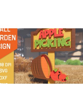 Intra απο ξύλο plywood 3mm-4mm πάχος - Fall Garden Stake. Σημάδι πτώσης Δίασταση 30x20 cm INTRAFABR-102603777