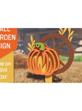 Σετ των 2 Intra απο ξύλο plywood 3mm-4mm πάχος - Fall Garden Stake. Σημάδι πτώσης Δίασταση 30x20 cm INTRAFABR-102603812