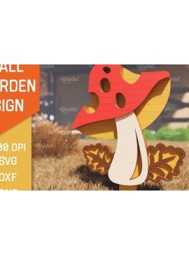 Σετ των 2 Intra απο ξύλο plywood 3mm-4mm πάχος - Fall Garden Stake. Σημάδι πτώσης Δίασταση 30x20 cm INTRAFABR-102603892