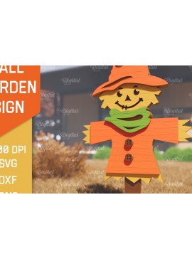 Σετ των 2 Intra απο ξύλο plywood 3mm-4mm πάχος - Fall Garden Stake. Σημάδι πτώσης Δίασταση 30x20 cm INTRAFABR-102603614