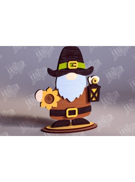 Σετ των 2 Intra απο ξύλο plywood 3mm-4mm πάχος - Fall Gnomes | Φθινοπωρινό σχέδιο |  CNC Δίασταση 15x15 cm INTRAFABR-103932558