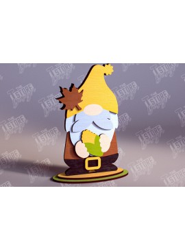 Σετ των 2 Intra απο ξύλο plywood 3mm-4mm πάχος - Fall Gnomes | Φθινοπωρινό σχέδιο |  CNC Δίασταση 15x15 cm INTRAFABR-103932524