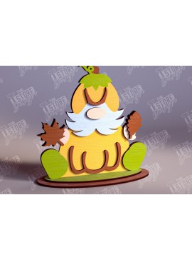 Σετ των 2 Intra απο ξύλο plywood 3mm-4mm πάχος - Fall Gnomes | Φθινοπωρινό σχέδιο |  CNC Δίασταση 15x15 cm INTRAFABR-103932528