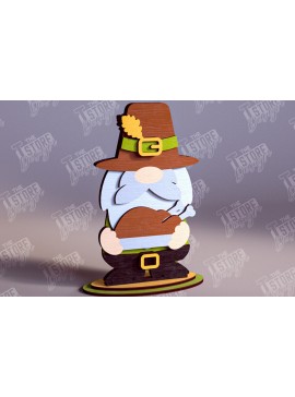 Σετ των 2 Intra απο ξύλο plywood 3mm-4mm πάχος - Fall Gnomes | Φθινοπωρινό σχέδιο |  CNC Δίασταση 15x15 cm INTRAFABR-103932533