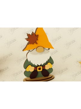 Σετ των 2 Intra απο ξύλο plywood 3mm-4mm πάχος - Fall Gnomes | Ημέρα των Ευχαριστιών | Συγκομιδή Δίασταση 15x15 cm INTRAFABR-105708118