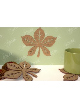 Σετ των 2 Intra απο ξύλο plywood 3mm-4mm πάχος - Φθινοπωρινό φύλλο | Φθινοπωρινά Σύμβολα | Φθινοπωρινή σεζόν Δίασταση 30x20 cm INTRAFABR-103509873