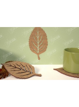 Σετ των 2 Intra απο ξύλο plywood 3mm-4mm πάχος - Φθινοπωρινό φύλλο | Φθινοπωρινά Σύμβολα | Φθινοπωρινή σεζόν Δίασταση 30x20 cm INTRAFABR-103509907