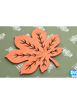 Σετ των 2 Intra απο ξύλο plywood 3mm-4mm πάχος - Φθινοπωρινό φύλλο | Φθινοπωρινά Σύμβολα | Φθινοπωρινή σεζόν Δίασταση 30x20 cm INTRAFABR-103451854