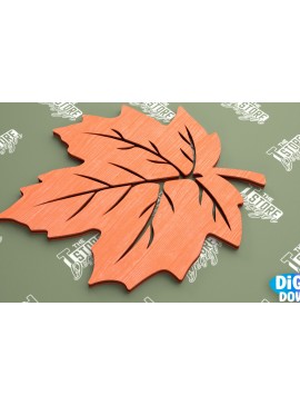 Σετ των 2 Intra απο ξύλο plywood 3mm-4mm πάχος - Φθινοπωρινό φύλλο | Φθινοπωρινά Σύμβολα | Φθινοπωρινή σεζόν Δίασταση 30x20 cm INTRAFABR-103451835