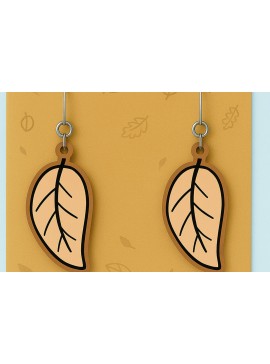 Σετ των 3 Intra απο ξύλο plywood 3mm-4mm πάχος - Φθινοπωρινά Σκουλαρίκια  Cut File Δίασταση 3x3 cm INTRAFABR-125298167