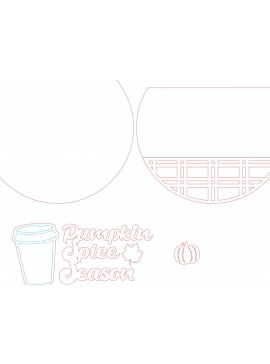 Σετ των 2 Intra απο ξύλο plywood 3mm-4mm πάχος - Fall Leaves Door Hanger  Δίασταση 20x20 cm INTRAFABR-100486814