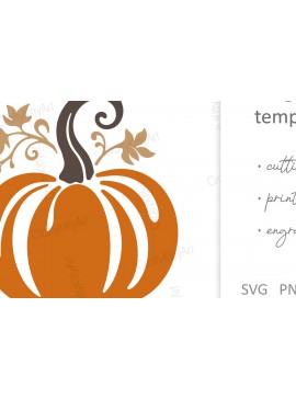 Σετ των 2 Intra απο ξύλο plywood 3mm-4mm πάχος - Αποκοπή υ Fall Pumpkin  Δίασταση 15x15 cm INTRAFABR-81216846