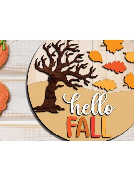 Σετ των 2 Intra απο ξύλο plywood 3mm-4mm πάχος - Πινακίδα Στρογγυλής Πόρτας Decor  Δίασταση 20x20 cm INTRAFABR-110613666