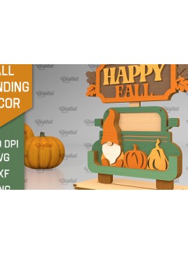 Intra απο ξύλο plywood 3mm-4mm πάχος - Fall Standing Decor LaserCut. Φθινοπωρινό  Δίασταση 30x20 cm INTRAFABR-103469408