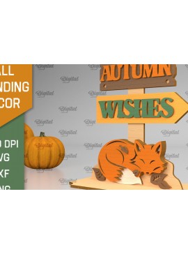 Intra απο ξύλο plywood 3mm-4mm πάχος - Fall Standing Decor LaserCut. Φθινοπωρινό  Δίασταση 30x20 cm INTRAFABR-103469610