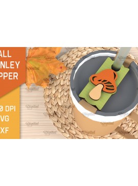 Σετ των 2 Intra απο ξύλο plywood 3mm-4mm πάχος - Fall Stanley Topper Laser Cut Design Δίασταση 30x20 cm INTRAFABR-103942601