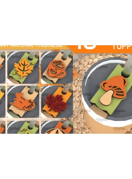 Intra απο ξύλο plywood 3mm-4mm πάχος - Πακέτο κοπής με λέιζερ Fall Stanley Toppers Δίασταση 30x20 cm INTRAFABR-103992826