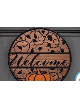 Σετ των 3 Intra απο ξύλο plywood 3mm-4mm πάχος - Φθινόπωρο Υποδοχή Βεράντα  Pumpkin  Δίασταση 6x6 cm INTRAFABR-106829645