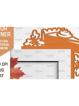 Σετ των 2 Intra απο ξύλο plywood 3mm-4mm πάχος - Φθινοπωρινή Ξύλινη Πόρτα Γωνιακή Κοπή Laser Δίασταση 30x20 cm INTRAFABR-99641995