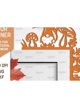 Σετ των 2 Intra απο ξύλο plywood 3mm-4mm πάχος - Φθινοπωρινή Ξύλινη Πόρτα Γωνιακή Κοπή Laser Δίασταση 30x20 cm INTRAFABR-99642054