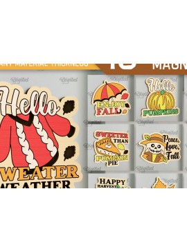 Σετ των 2 Intra απο ξύλο plywood 3mm-4mm πάχος - Πακέτο κοπής με λέιζερ με ξύλινους μαγνήτες Δίασταση 30x20 cm INTRAFABR-102891030