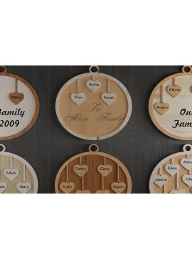 Σετ των 2 Intra απο ξύλο plywood 3mm-4mm πάχος - Πίνακες γενεθλίων οικογενειακών εορτασμών 480 Δίασταση 30x20 cm INTRAFABR-50471074