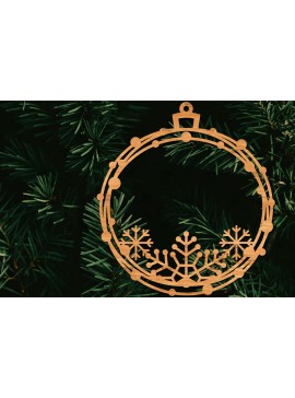 Σετ των 2 Intra απο ξύλο plywood 3mm-4mm πάχος - Οικογενειακή Χριστουγεννιάτικη Διακόσμηση Laser Cut  Δίασταση 20x20 cm INTRAFABR-107178901