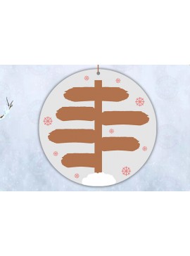 Σετ των 2 Intra απο ξύλο plywood 3mm-4mm πάχος - Οικογενειακό Χριστουγεννιάτικο Στολίδι Png  Δίασταση 20x25 cm INTRAFABR-109874646