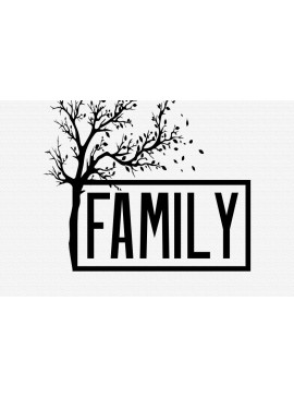 Σετ των 2 Intra απο ξύλο plywood 3mm-4mm πάχος - Family Cursive  Family Wall Art  Δίασταση 20x25 cm INTRAFABR-86255134