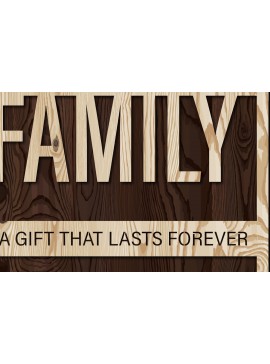 Σετ των 2 Intra απο ξύλο plywood 3mm-4mm πάχος - Οικογενειακή  , Διακόσμηση τοίχου, Δίασταση 20x20 cm INTRAFABR-25251821