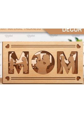 Intra απο ξύλο plywood 3mm-4mm πάχος - Οικογενειακή πολυστρωματική διακόσμηση με λέιζερ Δίασταση 30x20 cm INTRAFABR-92230899