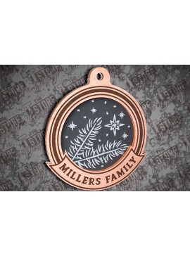 Σετ των 3 Intra απο ξύλο plywood 3mm-4mm πάχος - Οικογενειακά Διακοσμητικά Σχέδιο  Cut Laser Δίασταση 6x6 cm INTRAFABR-79660404