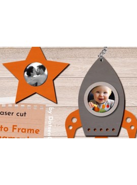 Σετ των 2 Intra απο ξύλο plywood 3mm-4mm πάχος - Οικογενειακή κορνίζα στολίδι με λέιζερ Δίασταση 20x25 cm INTRAFABR-79881645